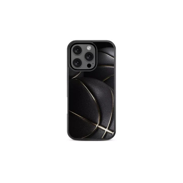 Series Case for iPhone- Black Basketballs