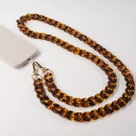 Resin Link Chain Phone Crossbody Strap - Tortoise: GEMS Accessory for Phones
